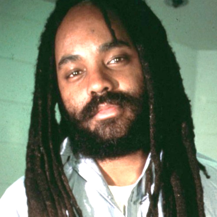 Photo of Mumia Abu-Jamal in prison as a U.S. political prisoner