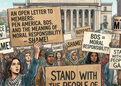 An Open Letter to the Members of PEN America: PEN America, BDS, and the Meaning of Moral Responsibility – SHAME!